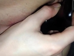 Homemade large pussy plug and small anal dildo