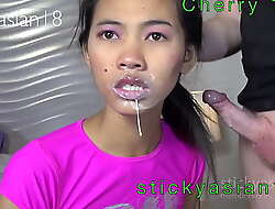 StickyAsian18 Skinny Teens Suck and Fuck, Star, Cherry, and Sticky Facial Tia 18